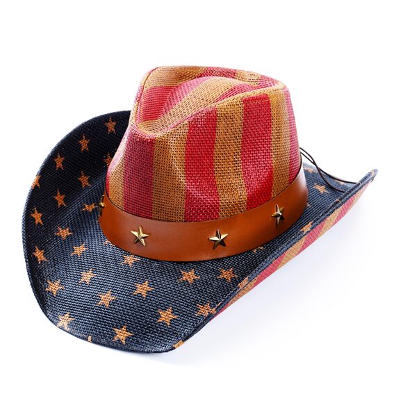 7813 American Flag Patriotic Western Straw Cowboy Hat For Men And Women main image 6